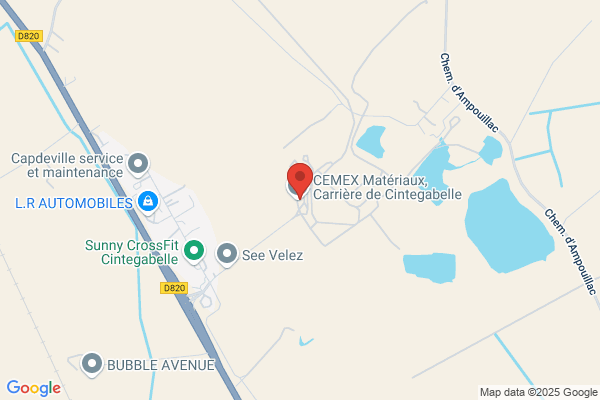 CEMEX Matériaux,  Carrière de Cintegabelle