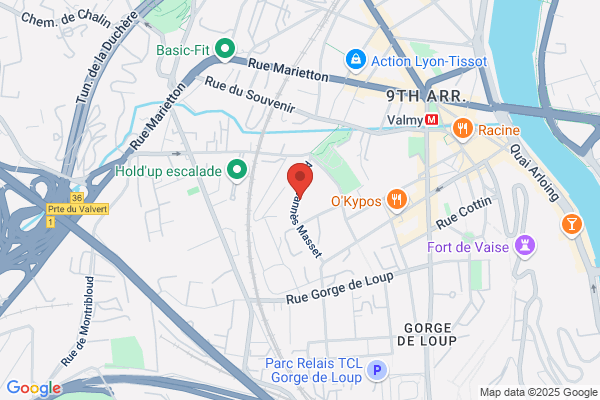 Yespark, location de parking au mois - Champvert/Gorge de Loup Lyon 9 - Lyon