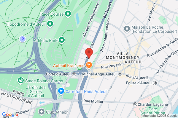 Yespark, location de parking au mois - Square Alfred Capus/Porte d'Auteuil (place moto) - Paris
