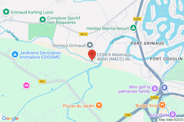 CEMEX Matériaux, dépôt (M&CO) de Grimaud