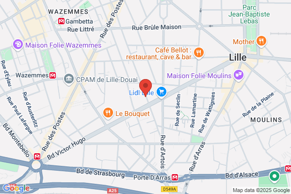 Yespark, location de parking au mois - Ecole Victor Hugo - Parking Lille