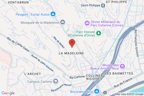Yespark, location de parking au mois - Baumettes/Chalet des Roses - Nice