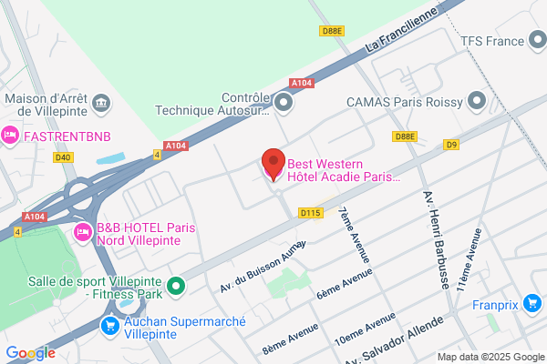 Hôtel Acadie, Paris Parc des Expositions Villepinte