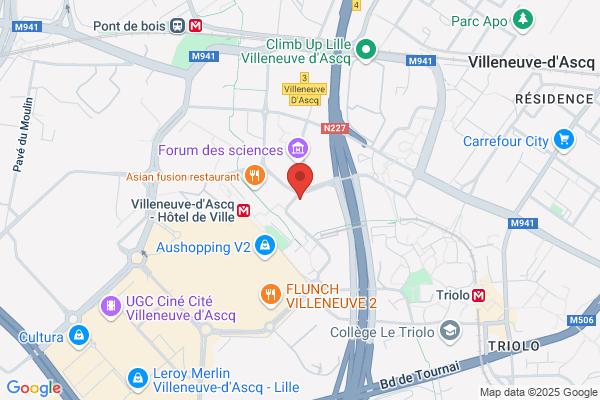Yespark, location de parking au mois - Pont de Bois/Hôtel de Ville - Villeneuve-d'Ascq